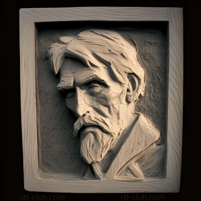 3D мадэль Джон Генри Твахтман, американский художник (STL)